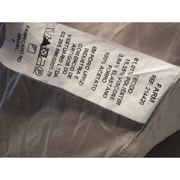 Farm Rio Brazil rare exclusive minimalist chic ivory cream zipper coat S - Picture 8 of 11